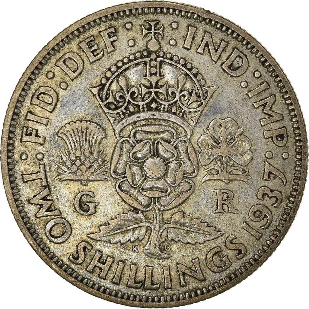 United Kingdom | 2 Shillings Coin | George VI | KM:855 | 1937 - 1946