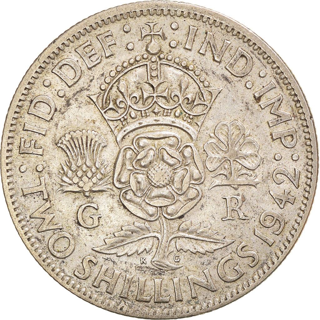 United Kingdom | 2 Shillings Coin | George VI | KM:855 | 1937 - 1946