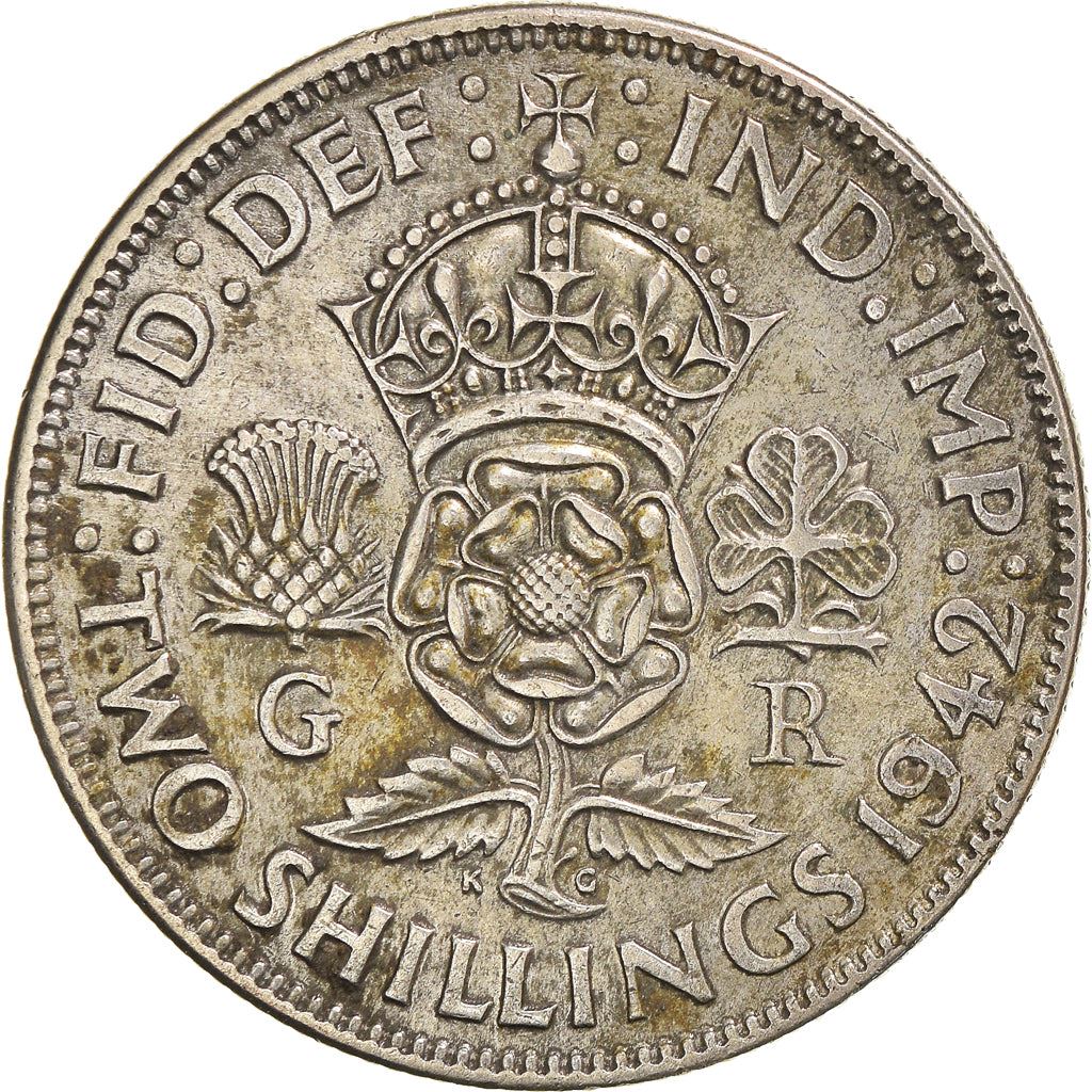 United Kingdom | 2 Shillings Coin | George VI | KM:855 | 1937 - 1946