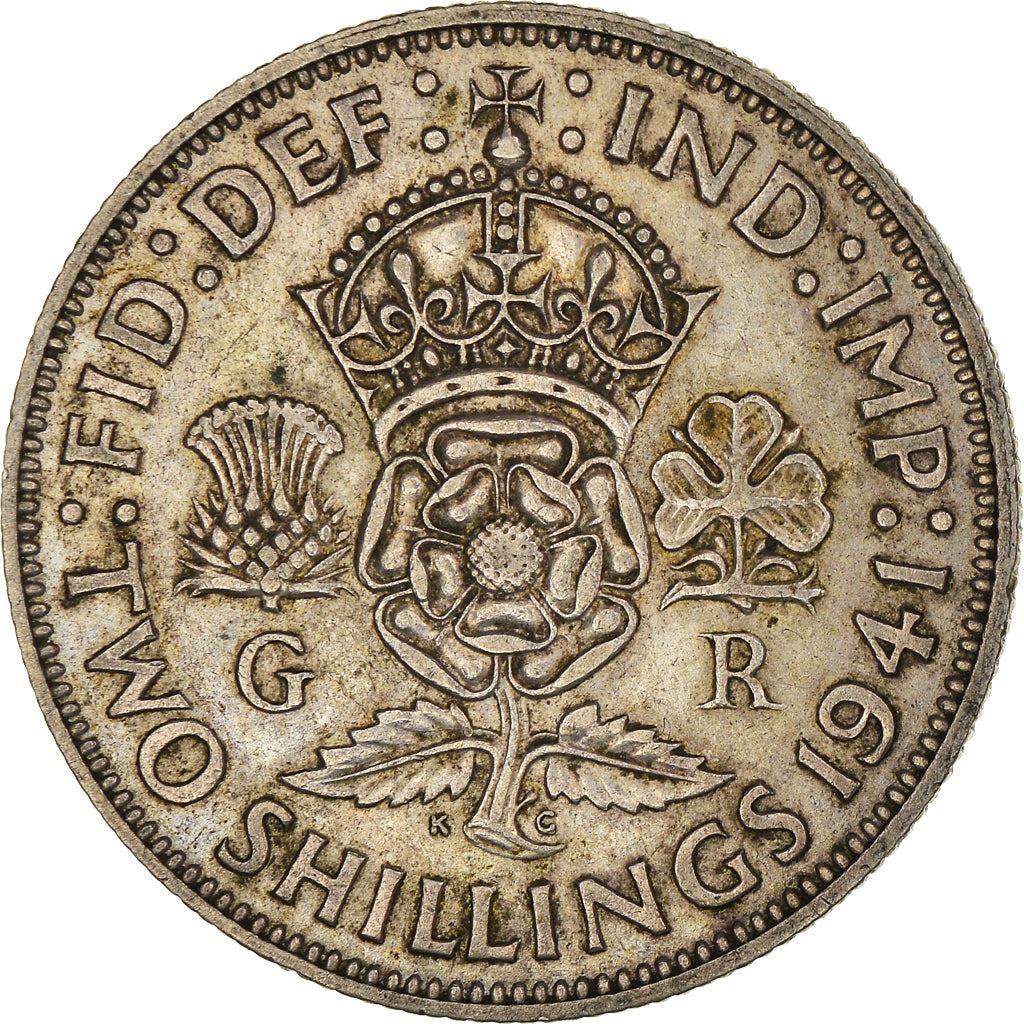 United Kingdom | 2 Shillings Coin | George VI | KM:855 | 1937 - 1946