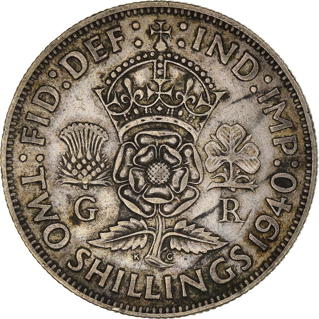 United Kingdom | 2 Shillings Coin | George VI | KM:855 | 1937 - 1946