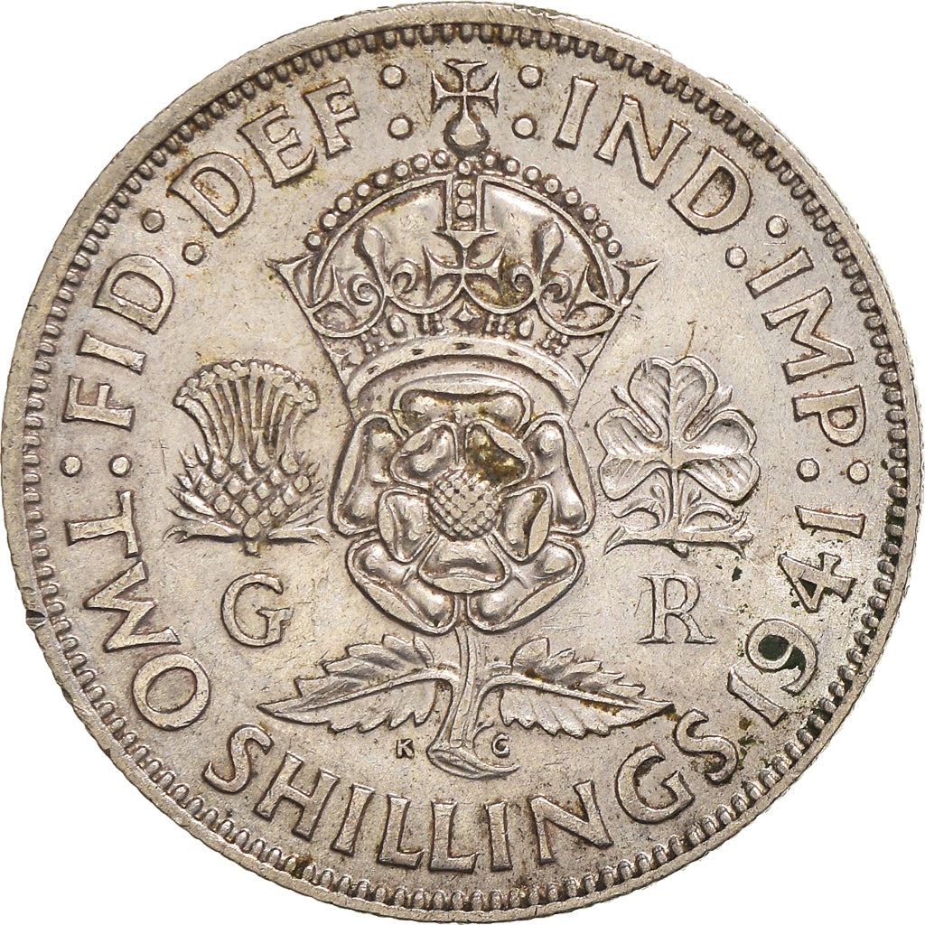 United Kingdom | 2 Shillings Coin | George VI | KM:855 | 1937 - 1946