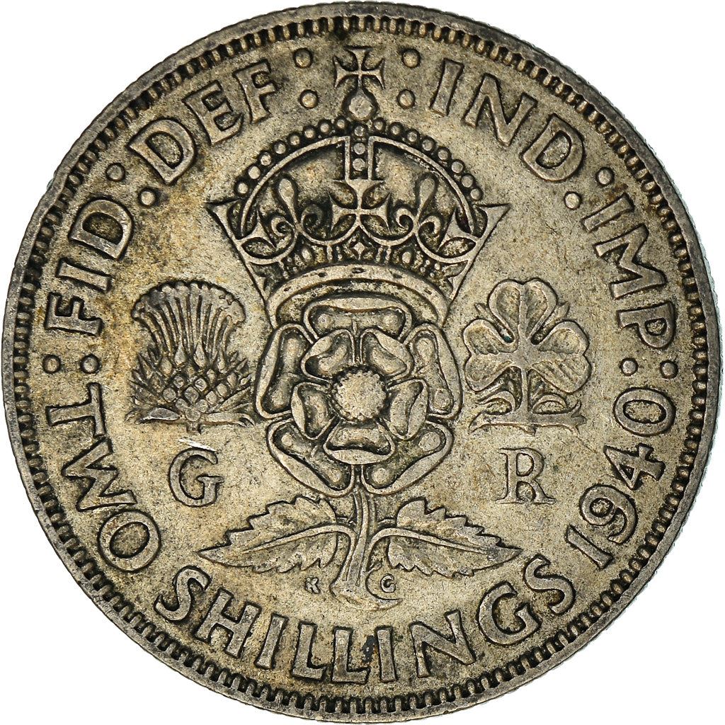 United Kingdom | 2 Shillings Coin | George VI | KM:855 | 1937 - 1946