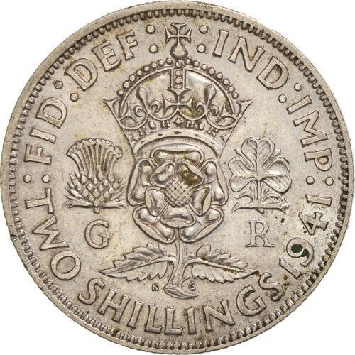 United Kingdom | 2 Shillings Coin | George VI | KM:855 | 1937 - 1946