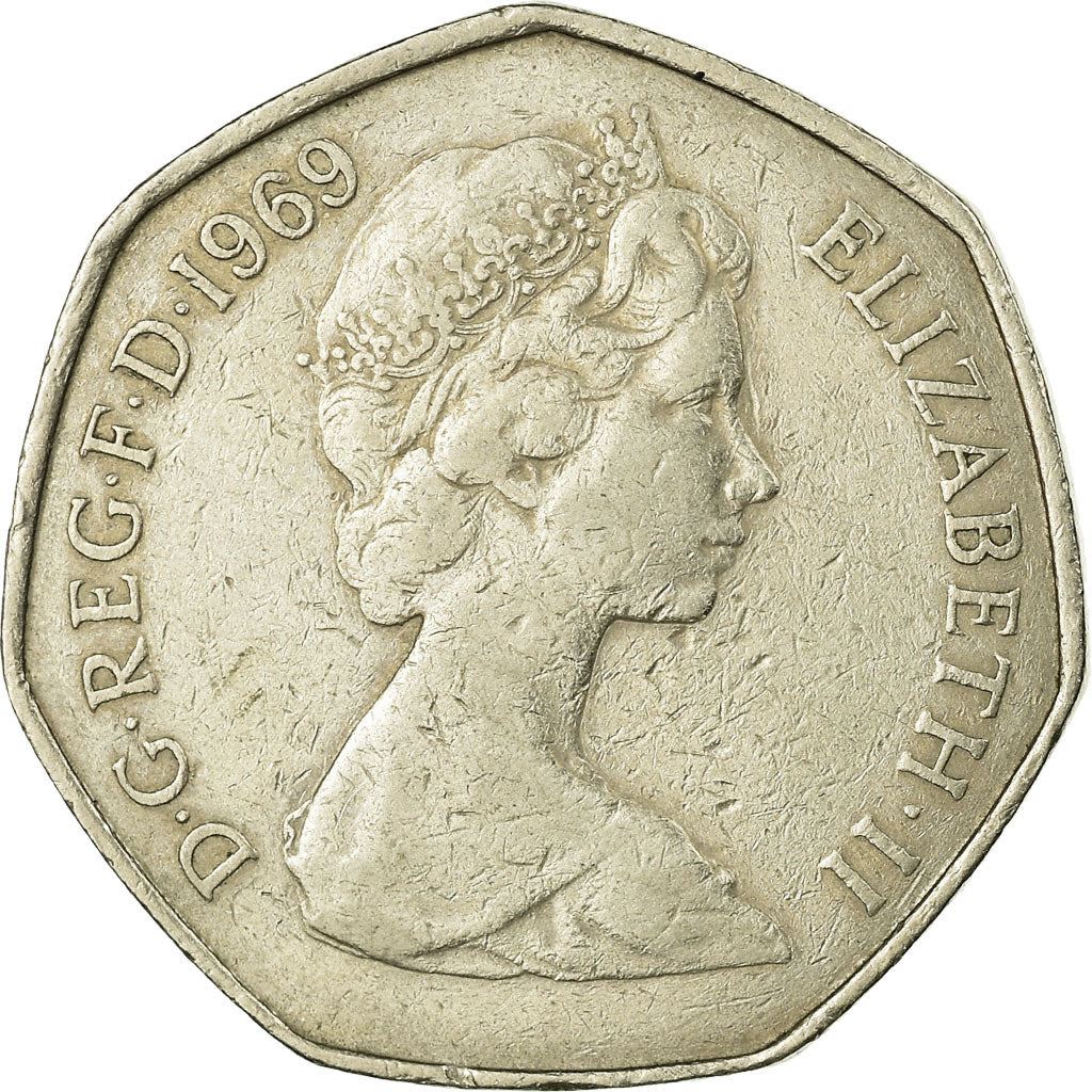 United Kingdom | 50 New Pence Coin | Britannia | KM:913 | 1969 - 1981