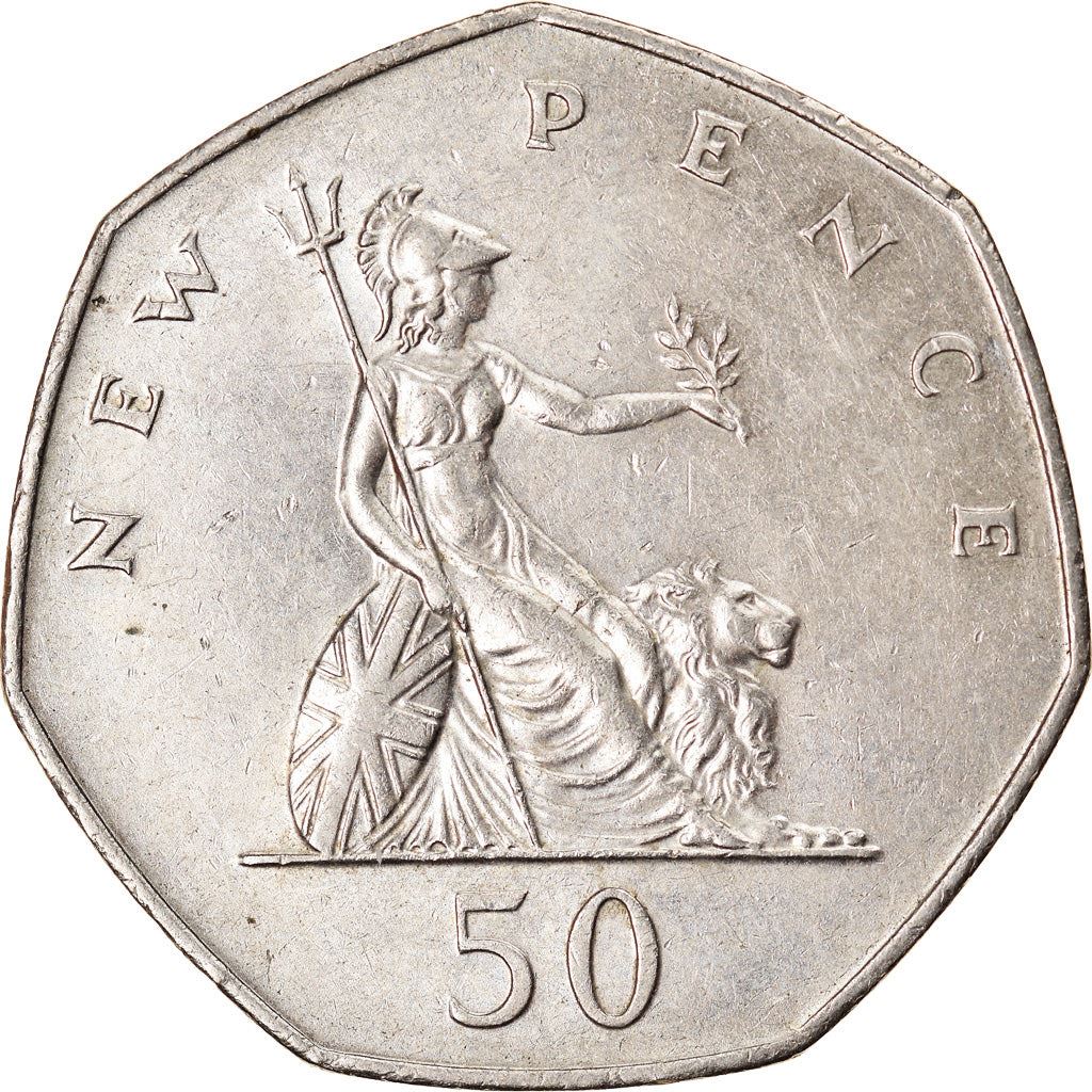 United Kingdom | 50 New Pence Coin | Britannia | KM:913 | 1969 - 1981