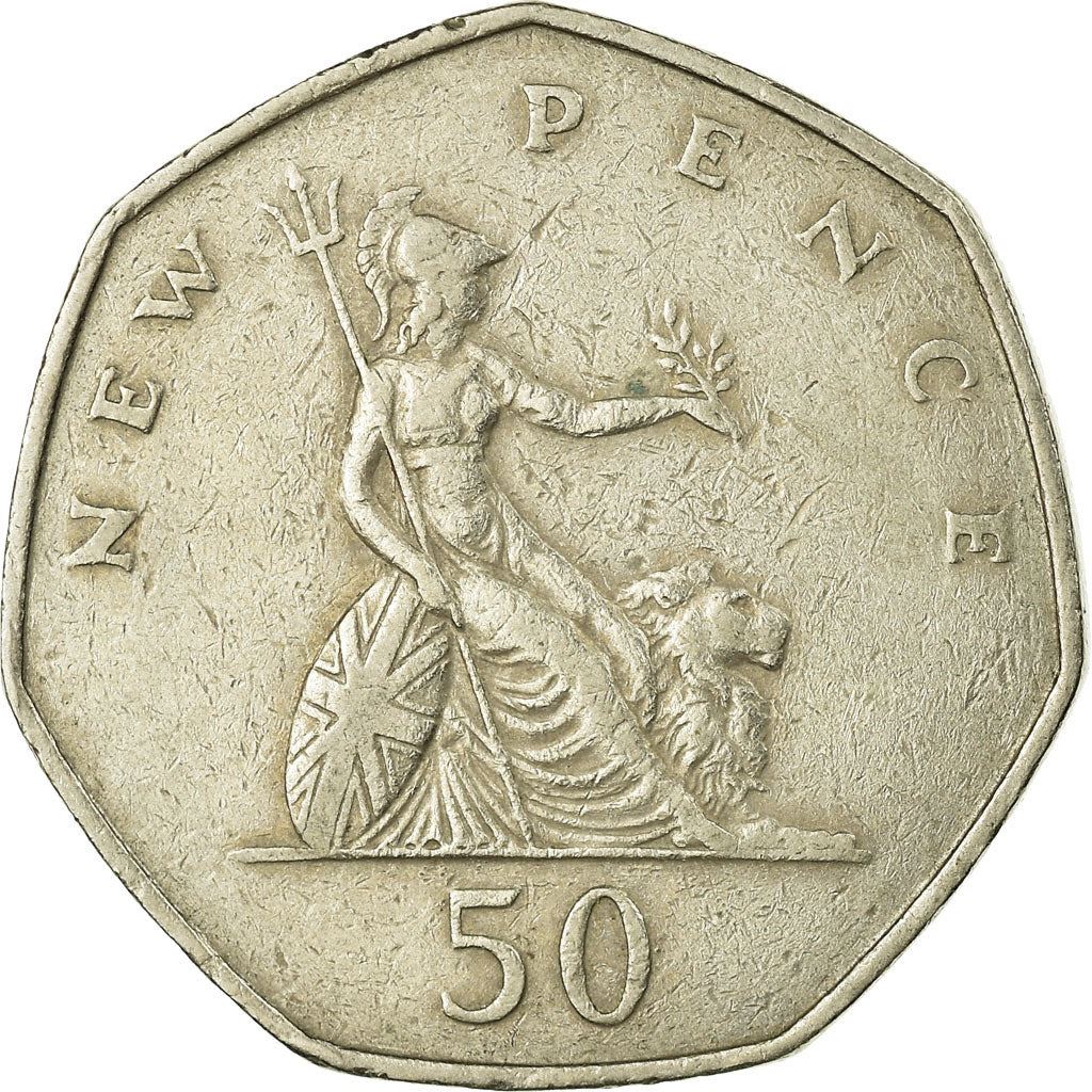 United Kingdom | 50 New Pence Coin | Britannia | KM:913 | 1969 - 1981