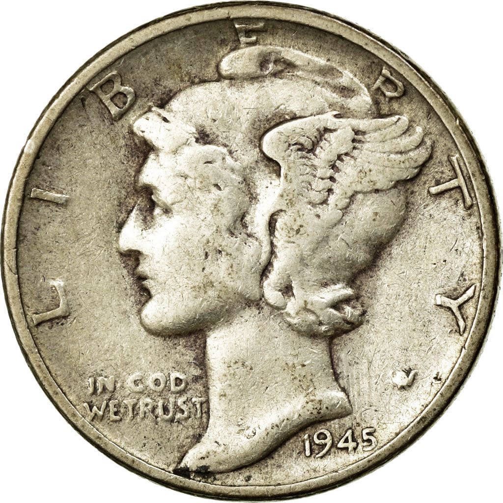 United States | 1 Dime Coin | Lady Liberty | Phrygian cap | KM140 | 1916 - 1945
