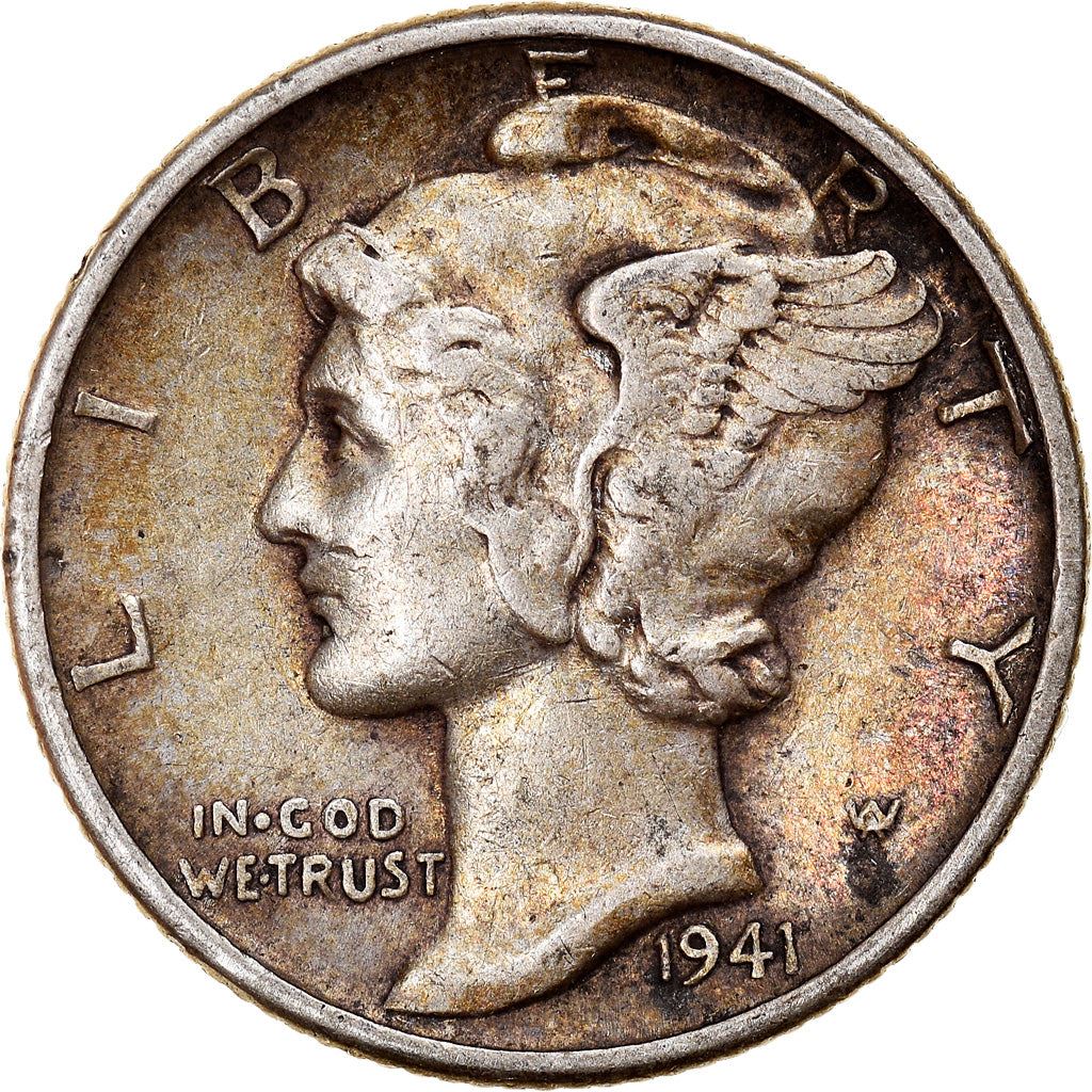 United States | 1 Dime Coin | Lady Liberty | Phrygian cap | KM140 | 1916 - 1945