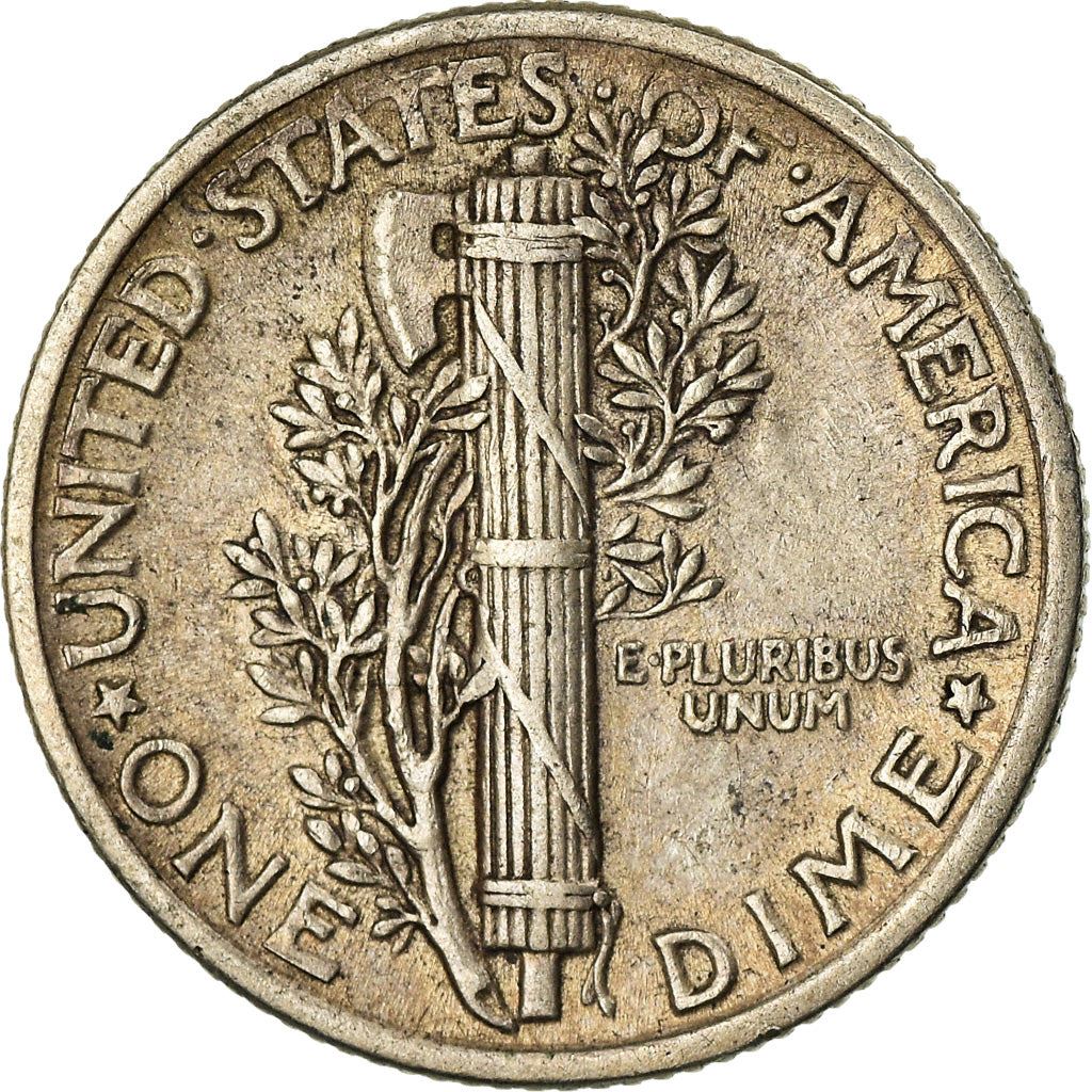 United States | 1 Dime Coin | Lady Liberty | Phrygian cap | KM140 | 1916 - 1945