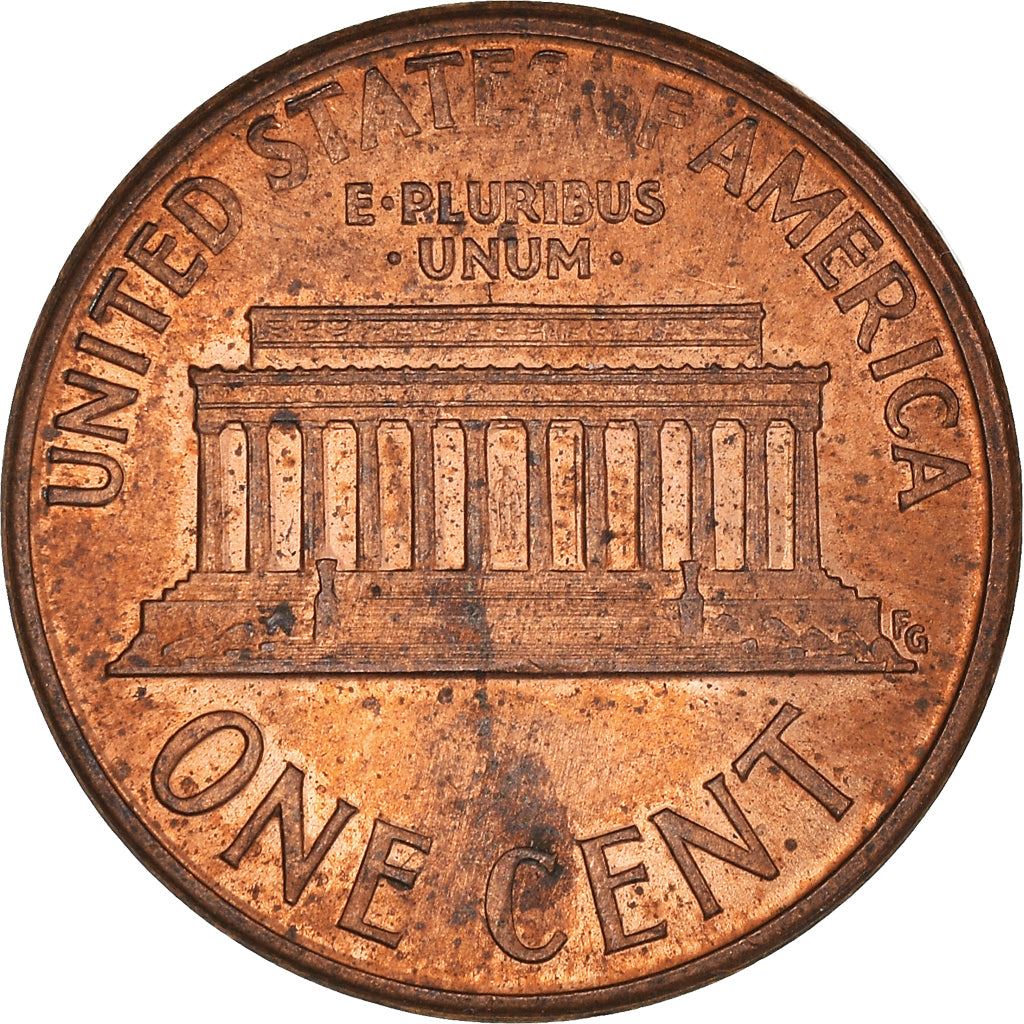 United States | American 1 Cent Coin | Lincoln Memorial | KM201b | 1983 - 2008