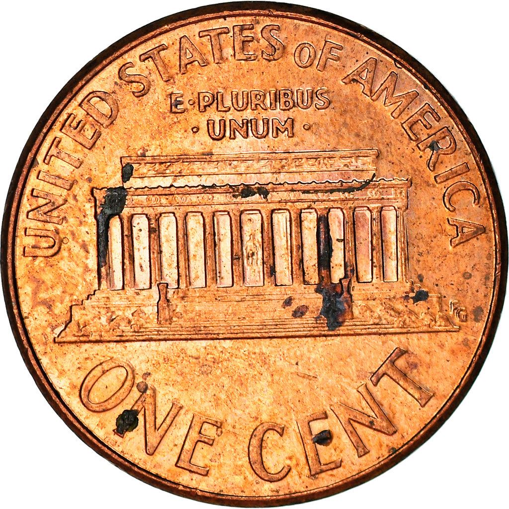 United States | American 1 Cent Coin | Lincoln Memorial | KM201b | 1983 - 2008
