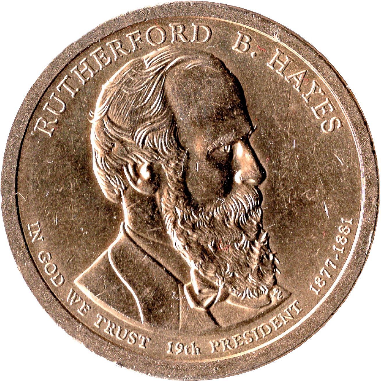 United States | 1 Dollar Coin | Rutherford B. Hayes | Km:501 | 2011