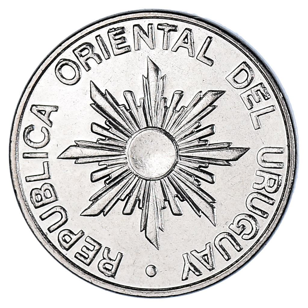 Uruguay 5 Nuevos Pesos Coin | Sun | Olive Branch | KM92 | 1989
