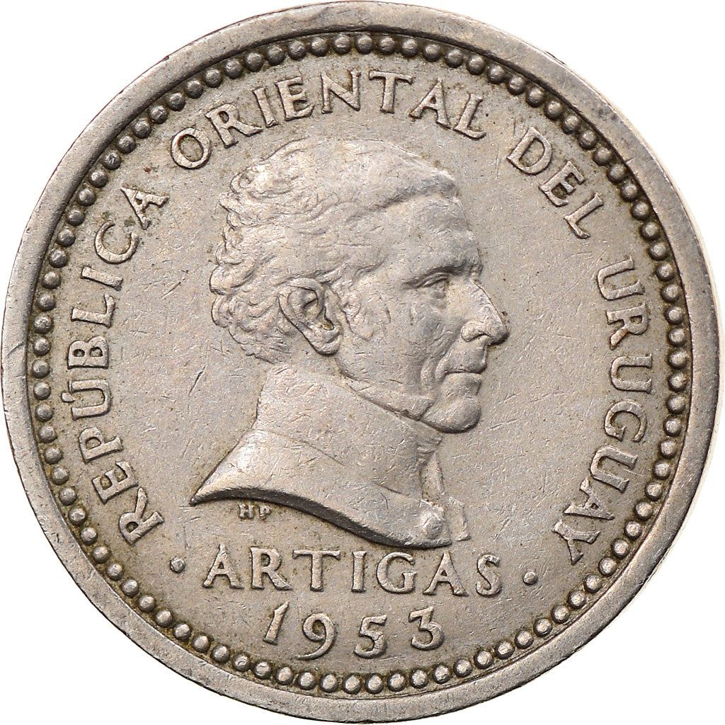 Uruguay Coin Uruguayan 2 Centésimos | Jose Gervasio Artigas | KM33 | 1953