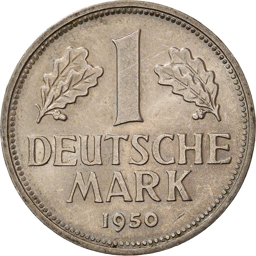 West German 1 Deutsche Mark Coin | KM110 | 1950 - 2001