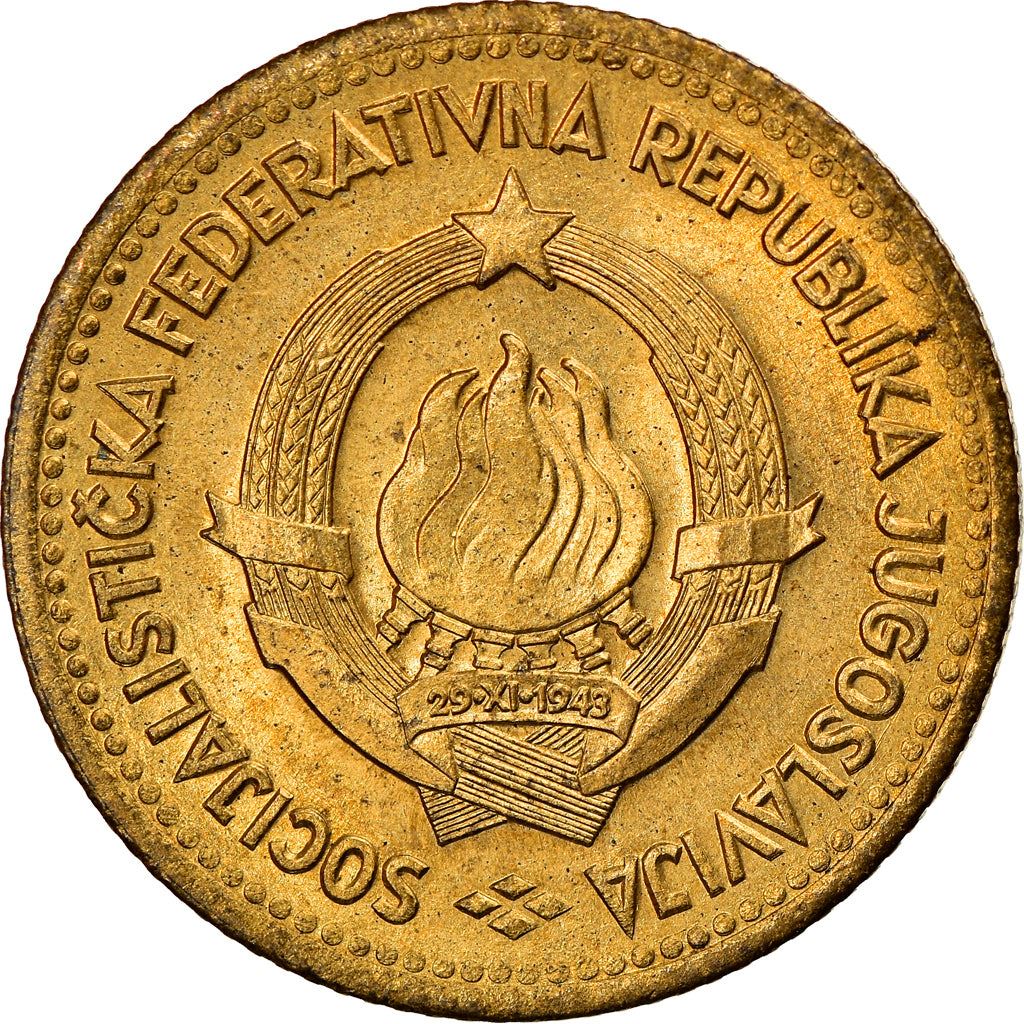 Yugoslavia 10 Dinara Coin | Flame | Star | Wheat | KM39 | 1963