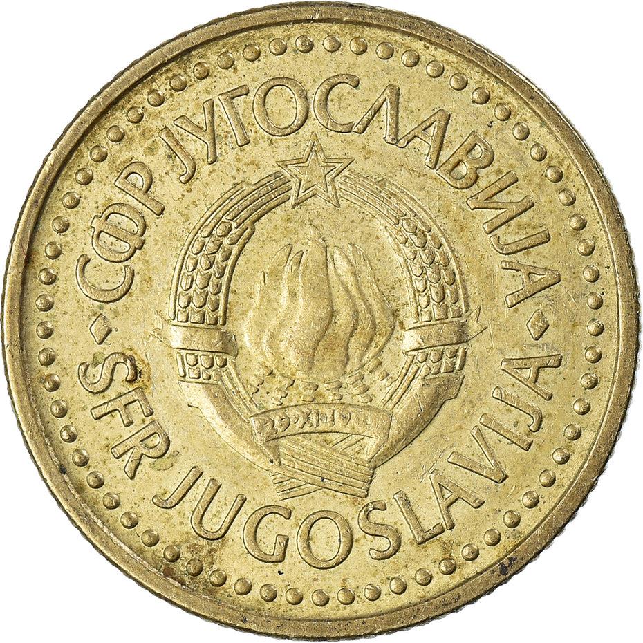 Yugoslavia Coin | 2 Dinara | Flame | Star | KM87 | 1982 - 1986