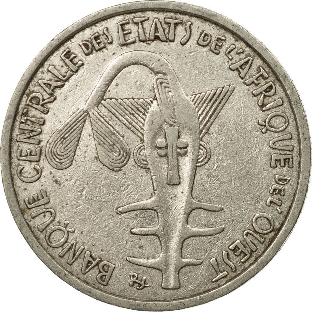 Western African States | 100 Francs Cfa Coin | Emblem of Central Bank | Flowers | Km:4 | 1967 - 2005