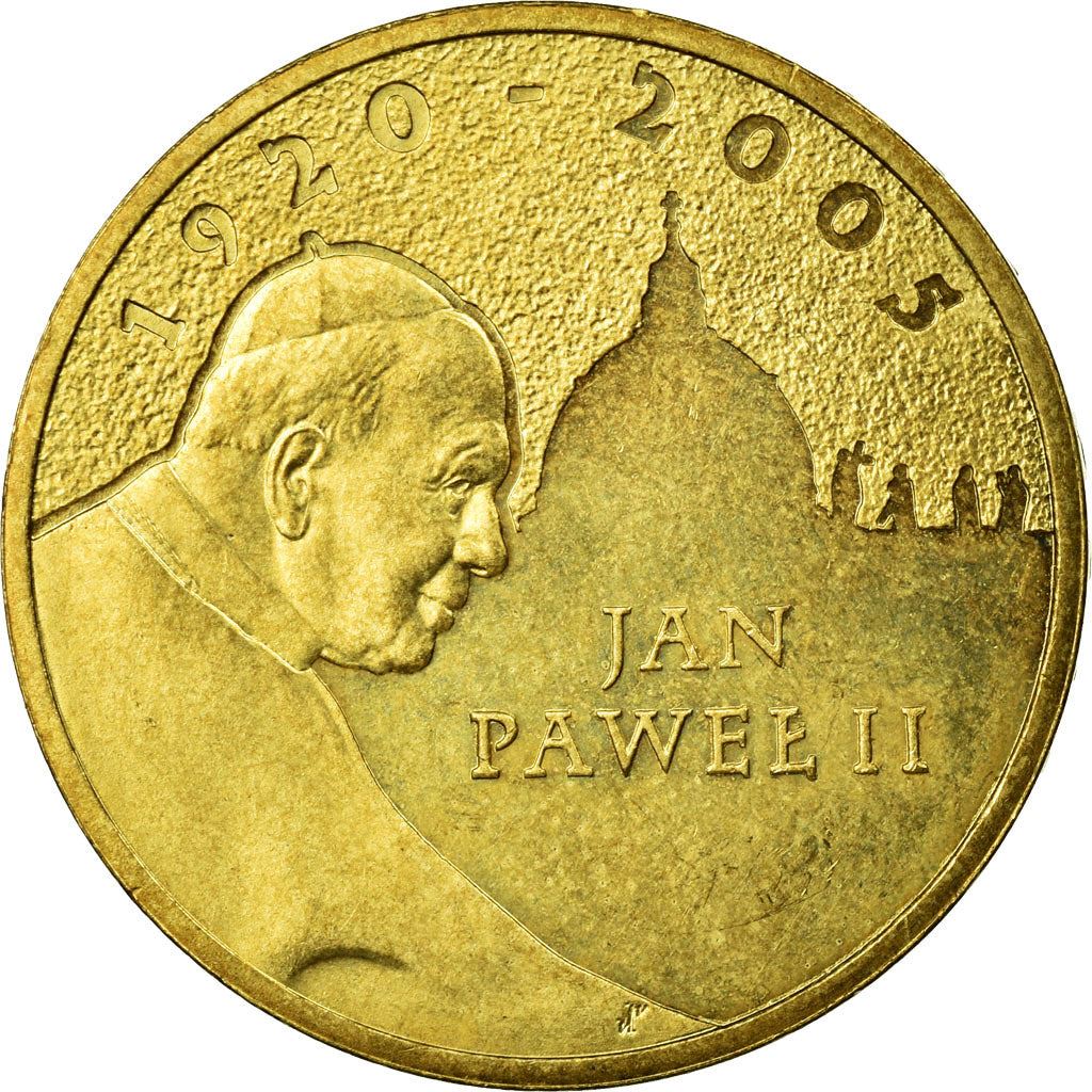 Poland | 2 Zlotys Coin | Pope John Paul II | Y:525 | 2005