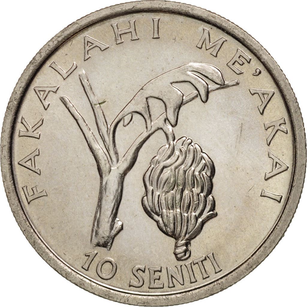 Tonga | 10 Seniti Coin | King Tupou IV | Banana | FAO | Km:69 | 1981 - 1996