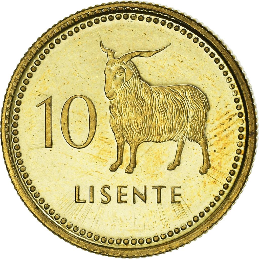 Lesotho | 10 Lisente Coin | Angora goat | Km:63 | 1998 - 2023