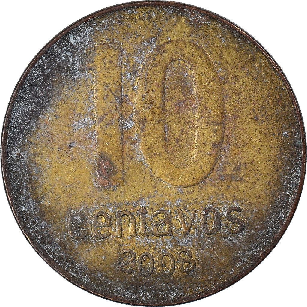 Argentina 10 Centavos | Rising Sun | Pike | Phrygian Cap Coin | KM107a | 2006 - 2011