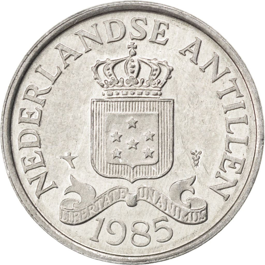 Netherlands Antilles | 2.5 Cents Coin | Aluminium | Crown | Coat of Arms | Km:9A | 1979 - 1985
