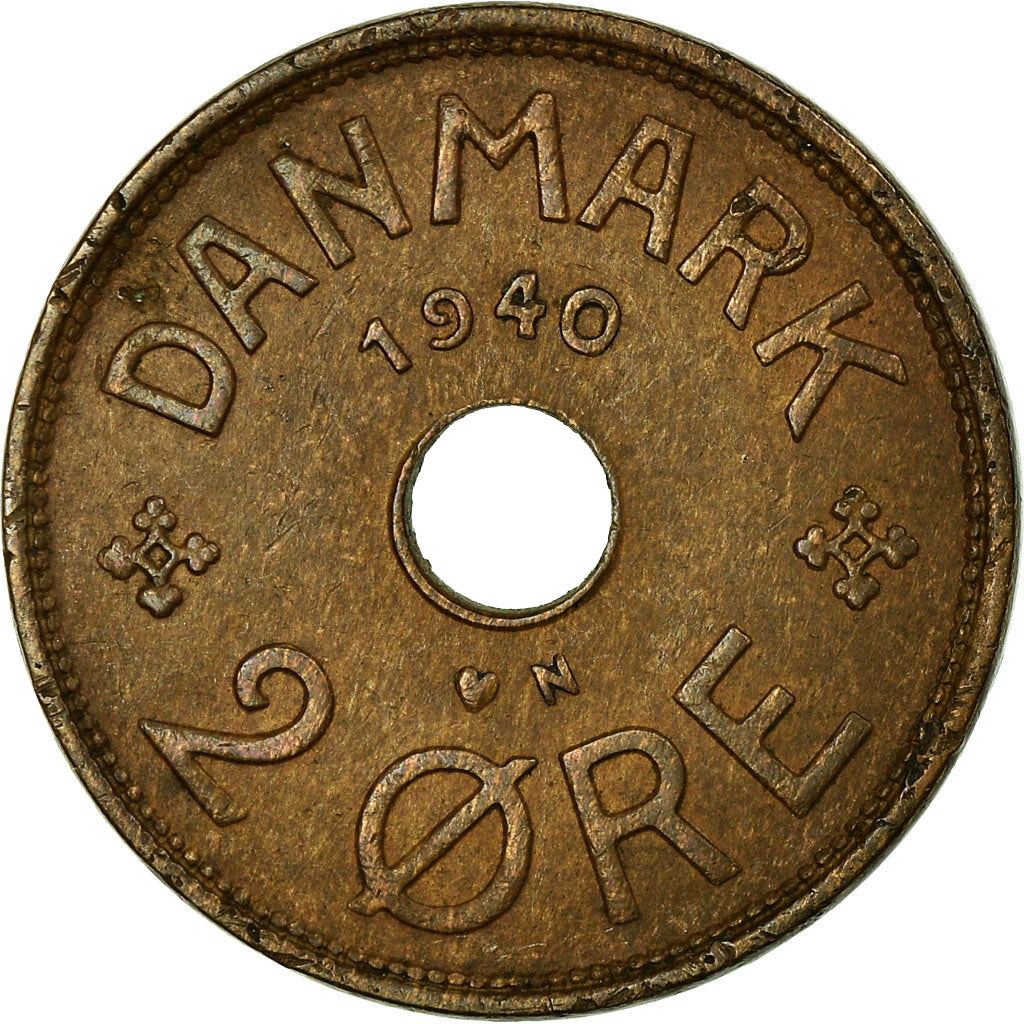 Denmark | 2 Ore Coin | Monogram | Km:827 | 1926 - 1940