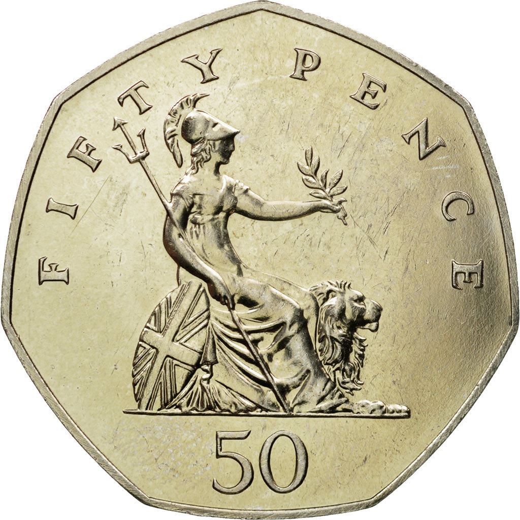 United Kingdom | 50 Pence Coin | Elizabeth II | Km:940.1 | 1985 - 1997