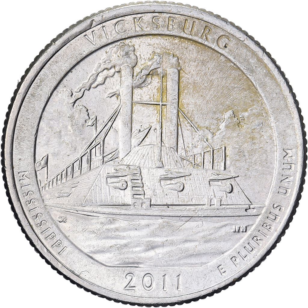 United States | 1/4 Dollar Coin | Vicksburg National Military Park | Km:497 | 2011
