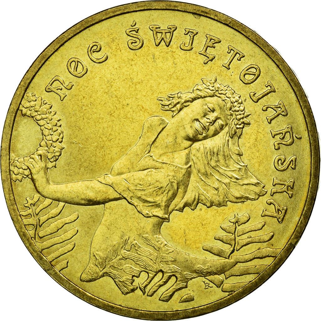 Poland | 2 Z?ote | Noc ?wi?toja?ska | Dancing | Flowers | KM532 | 2006