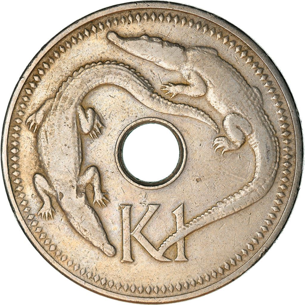 Papua New Guinea Coin Papua New Guinean 1 Kina | Elizabeth II | Crocod