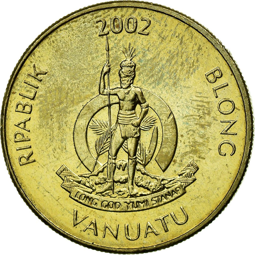 Vanuatu | 100 Vatu Coin | Melanesian Warrior | Coconut Sapling | Km:9 | 1988 - 2008