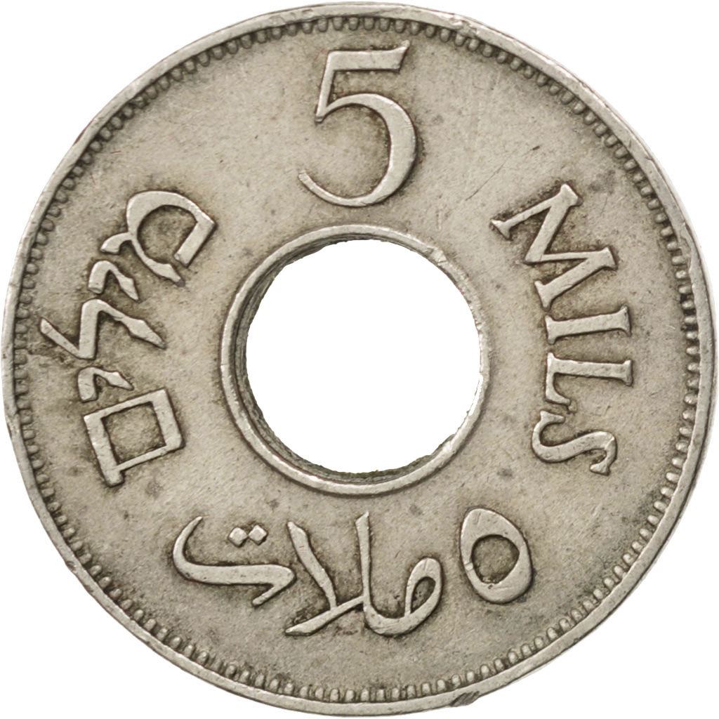 British Palestine | 5 Mils Coin | Olive Wreath | Km:3 | 1927 - 1947