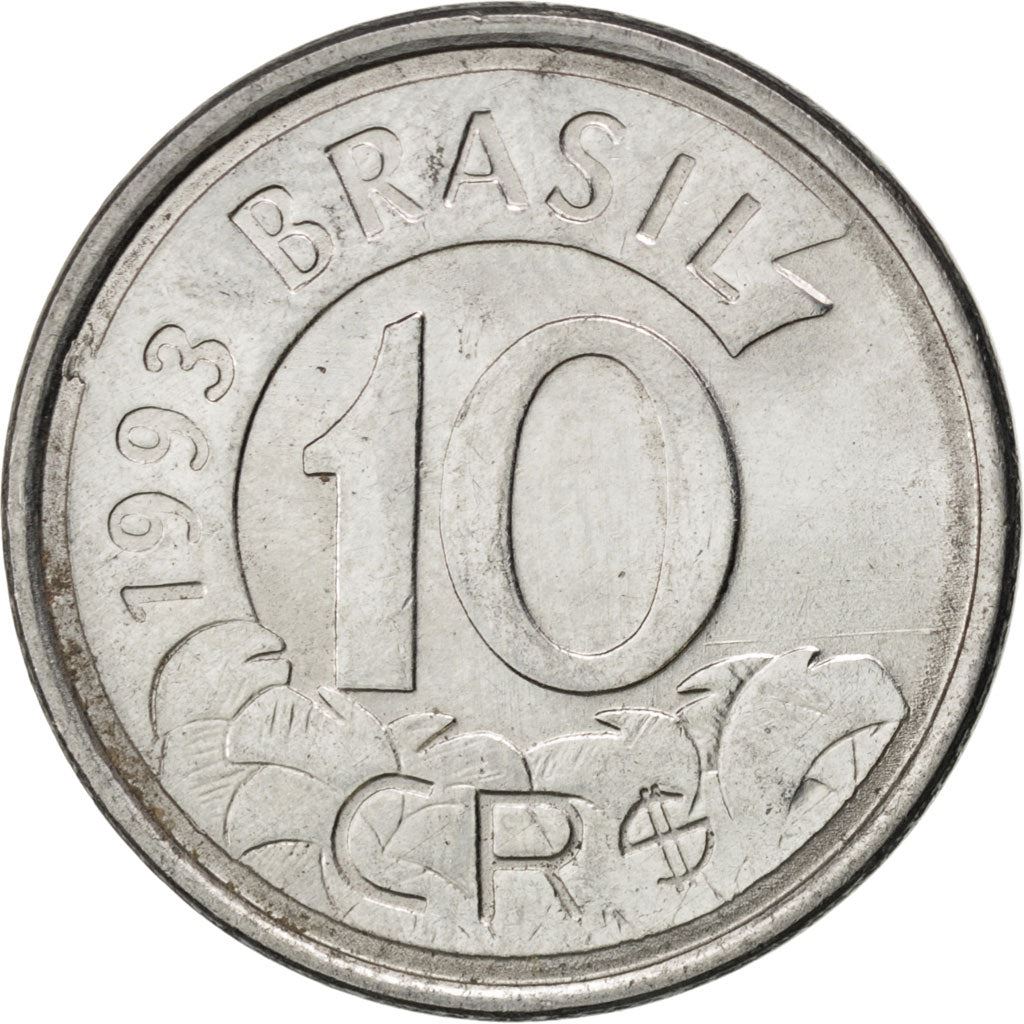 Brazil | 10 Cruzeiros Reais Coin | Anteater | Km:628 | 1993 - 1994