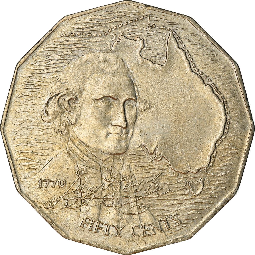 Australia | 50 Cents Coin | Captain Cook | Km:69 | 1970