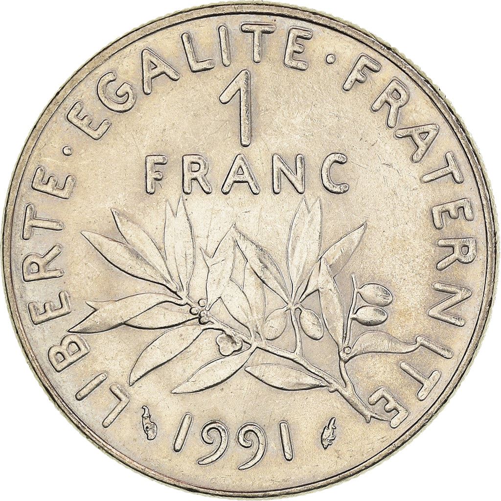 French 1 Franc Coin | Signature D'AP. O.ROTY | proof | KM925.2 | France | 1991 - 2001