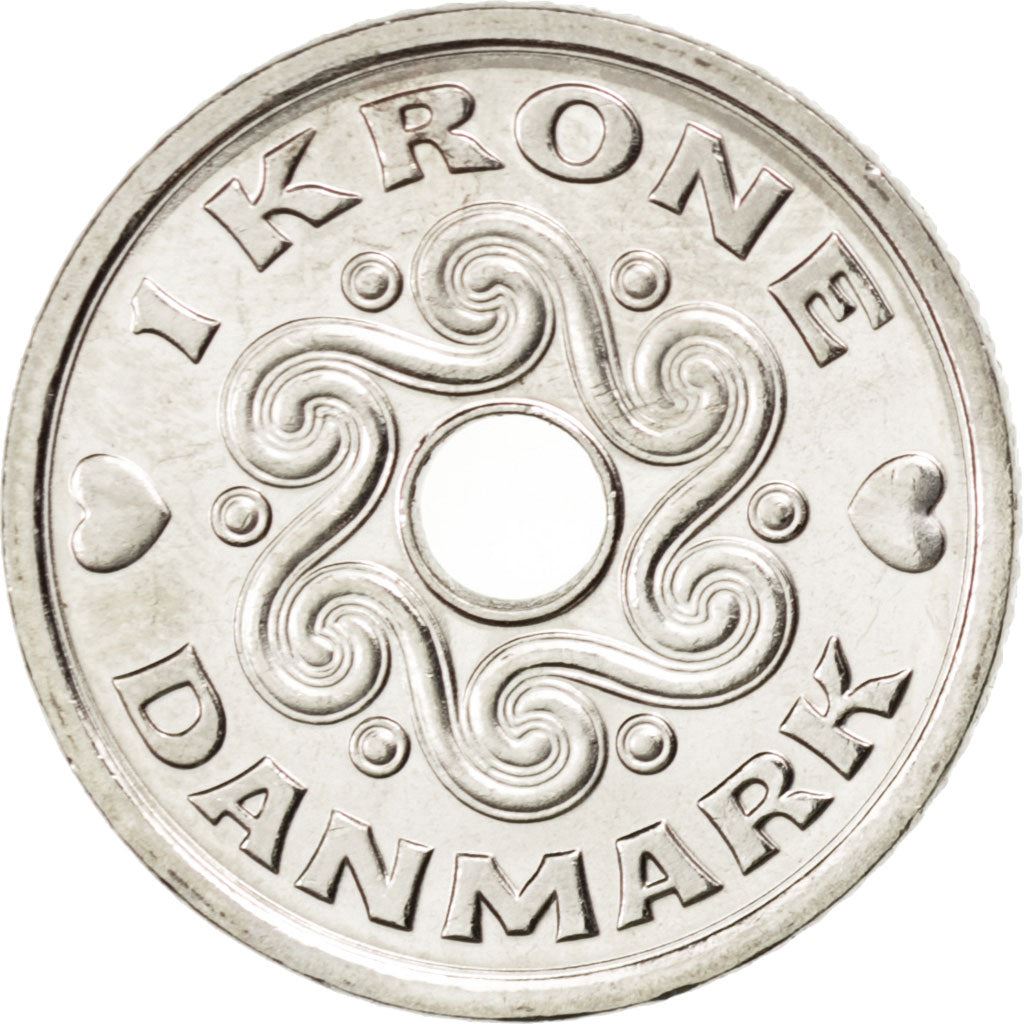 Denmark | 1 Krone Coin | Royal monogram | KM:873.1 | 1992 - 2023