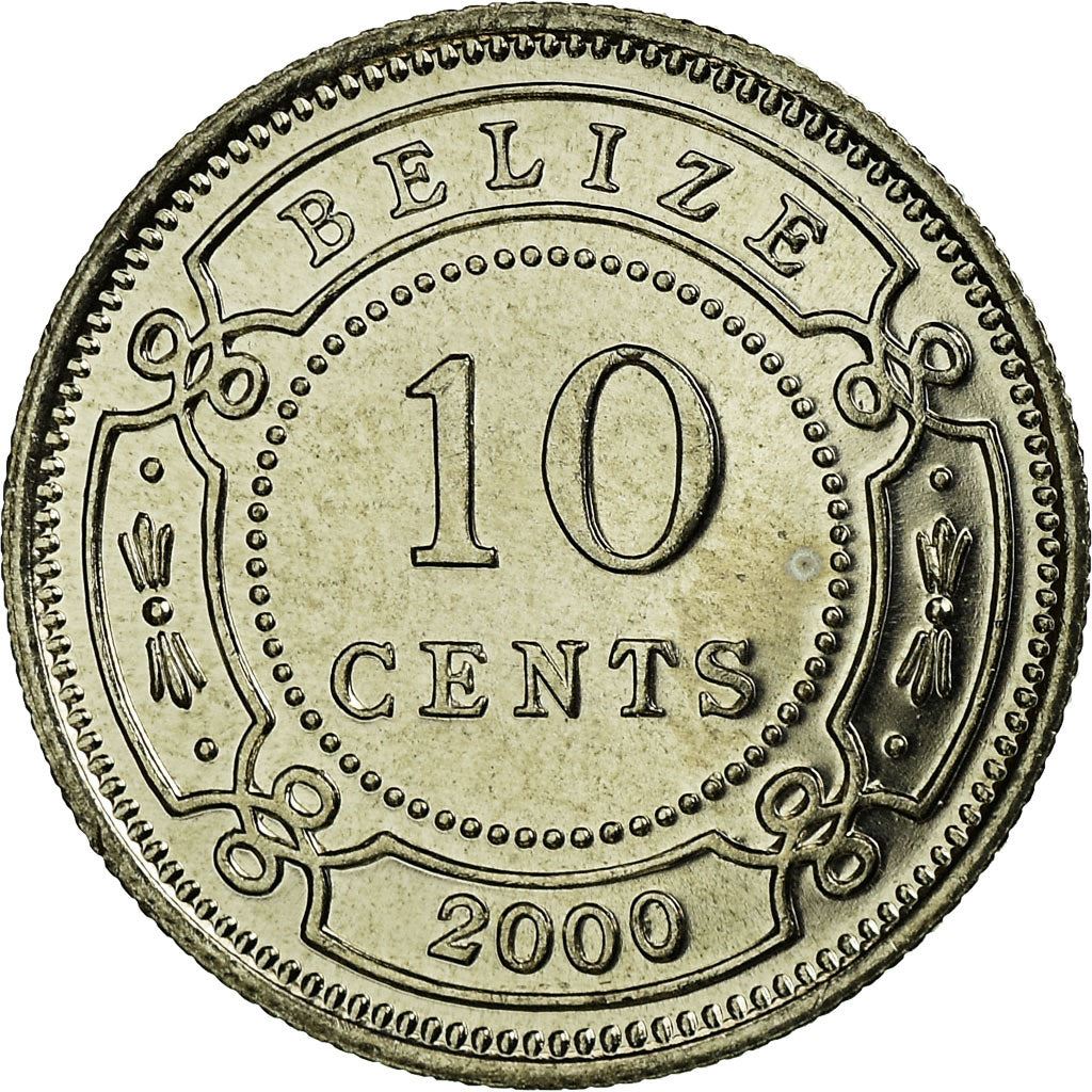 Belizean 10 Cents Coin | Queen Elizabeth II | KM35 | Belize | 1974 - 2000