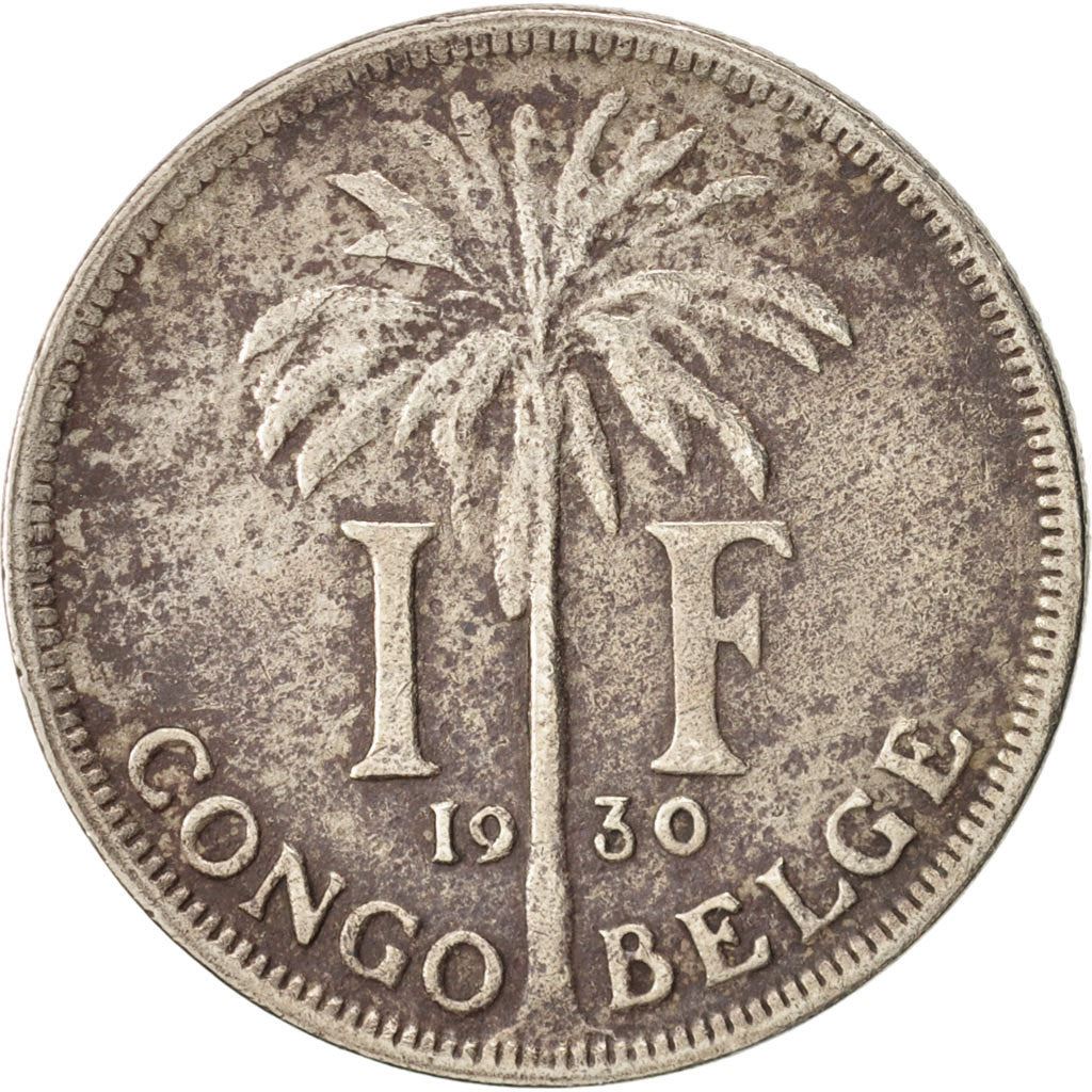 Belgian Congo | 1 Franc Coin | Palm tree | Km:20 | 1920 - 1930