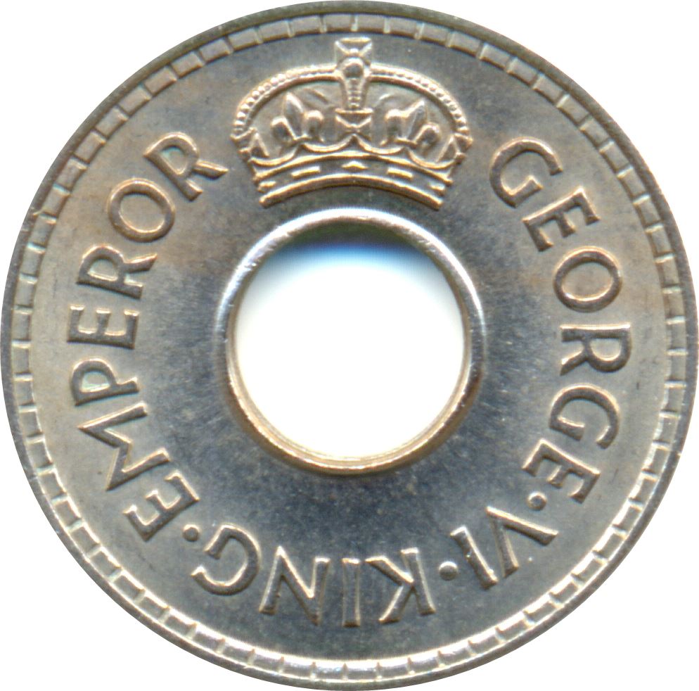 Fiji | 1/2 Penny Coin | Crown | KM:14 | 1940 - 1941