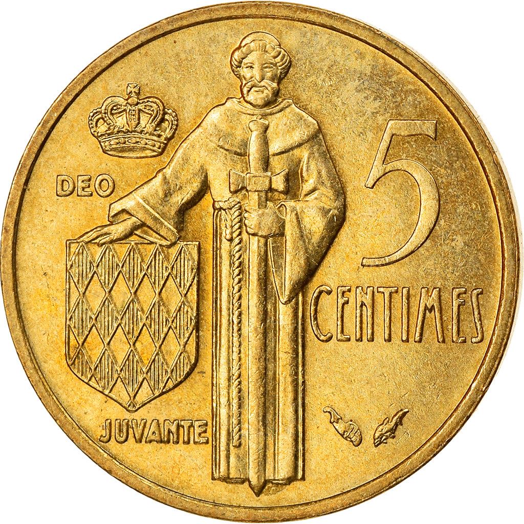 Monaco | 5 Centimes Coin | Rainier III | Km:156 | 1976 - 1995