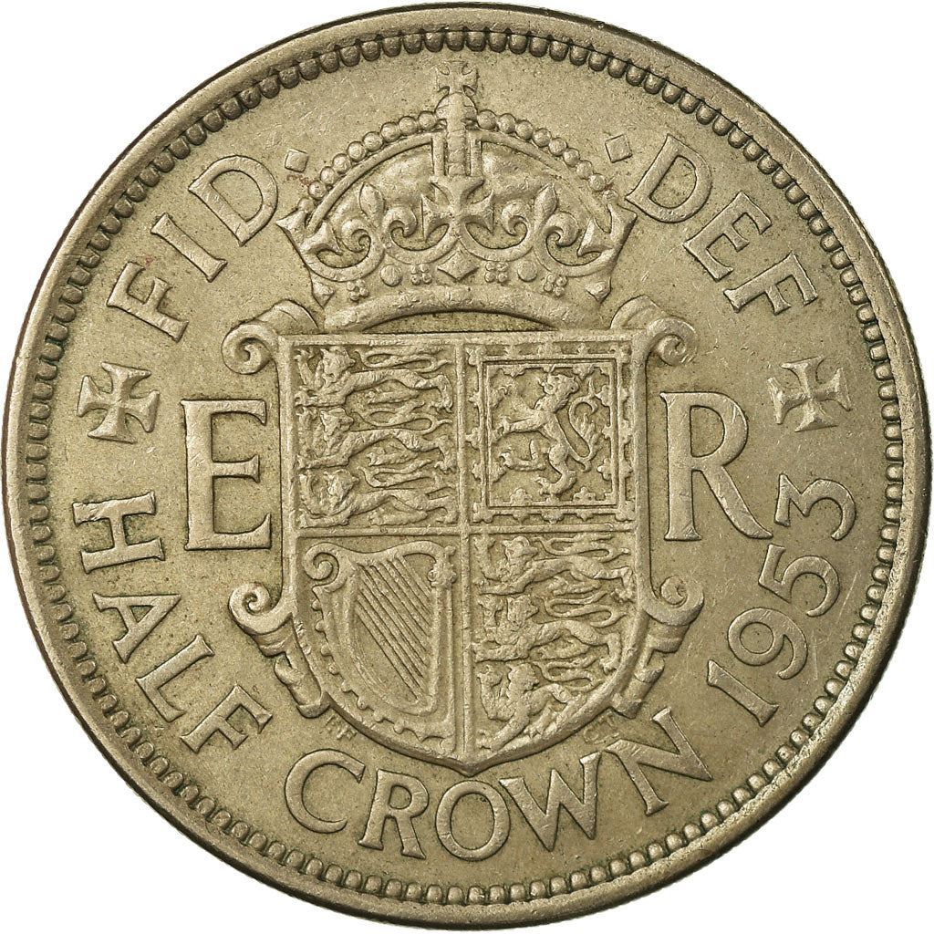 United Kingdom | 1/2 Crown Coin | Elizabeth II | Km:893 | 1953