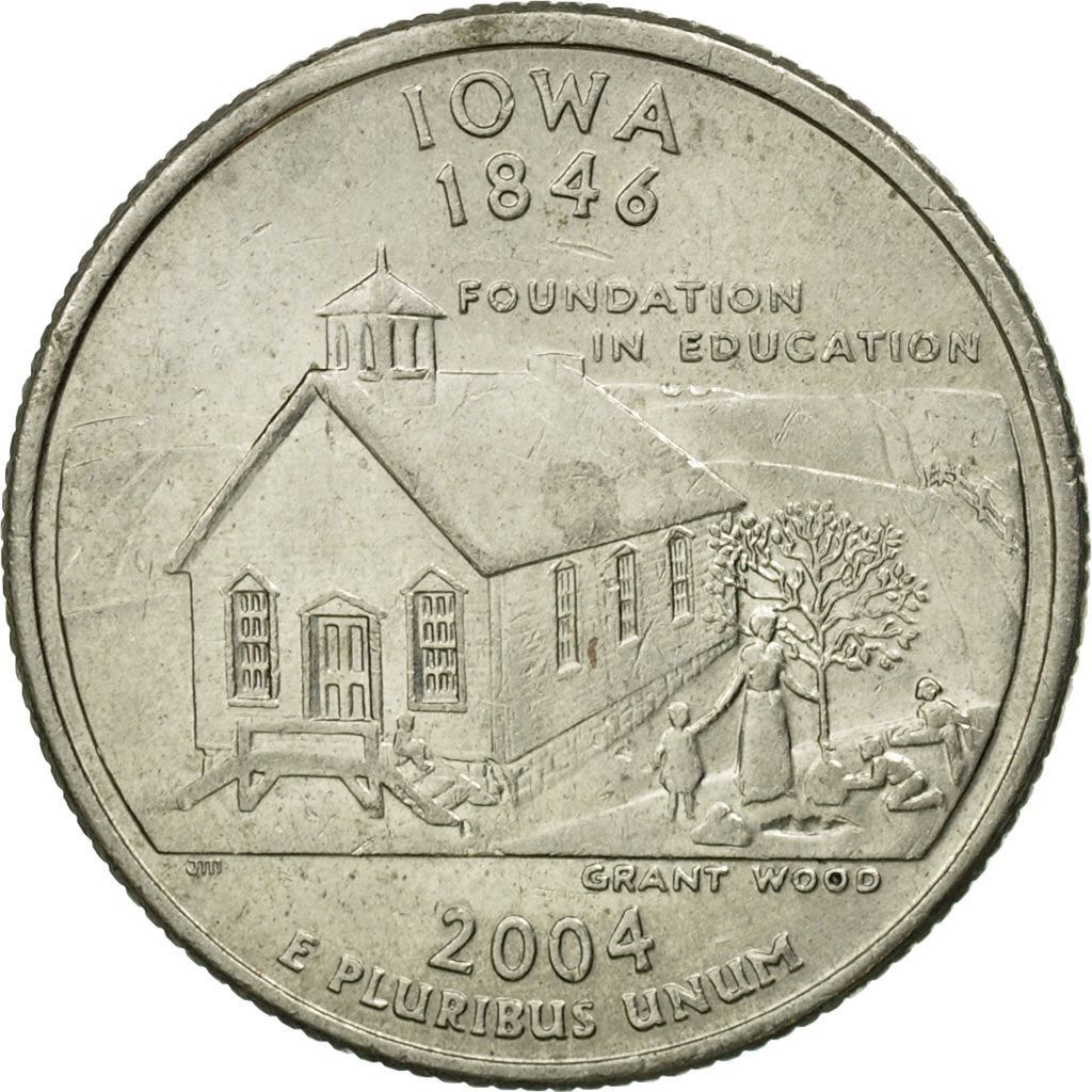 United States | 1/4 Dollar Coin | Iowa | Km:358 | 2004