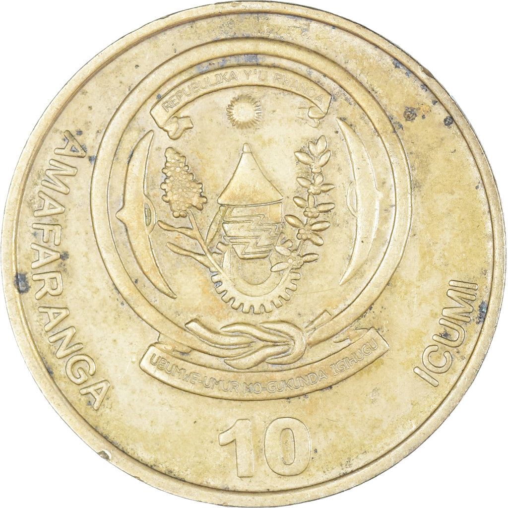 Rwanda | 10 Amafaranga Coin | Banana Tree | Km:34 | 2009