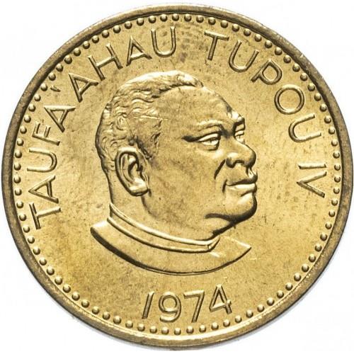 Tonga | 1 Seniti Münze | König Tupou IV | Schildkröte | KM:27a | 1974