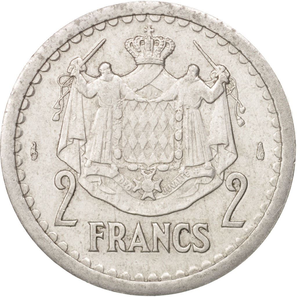 Monaco | 2 Francs Coin | Louis II | Km:121 | 1943