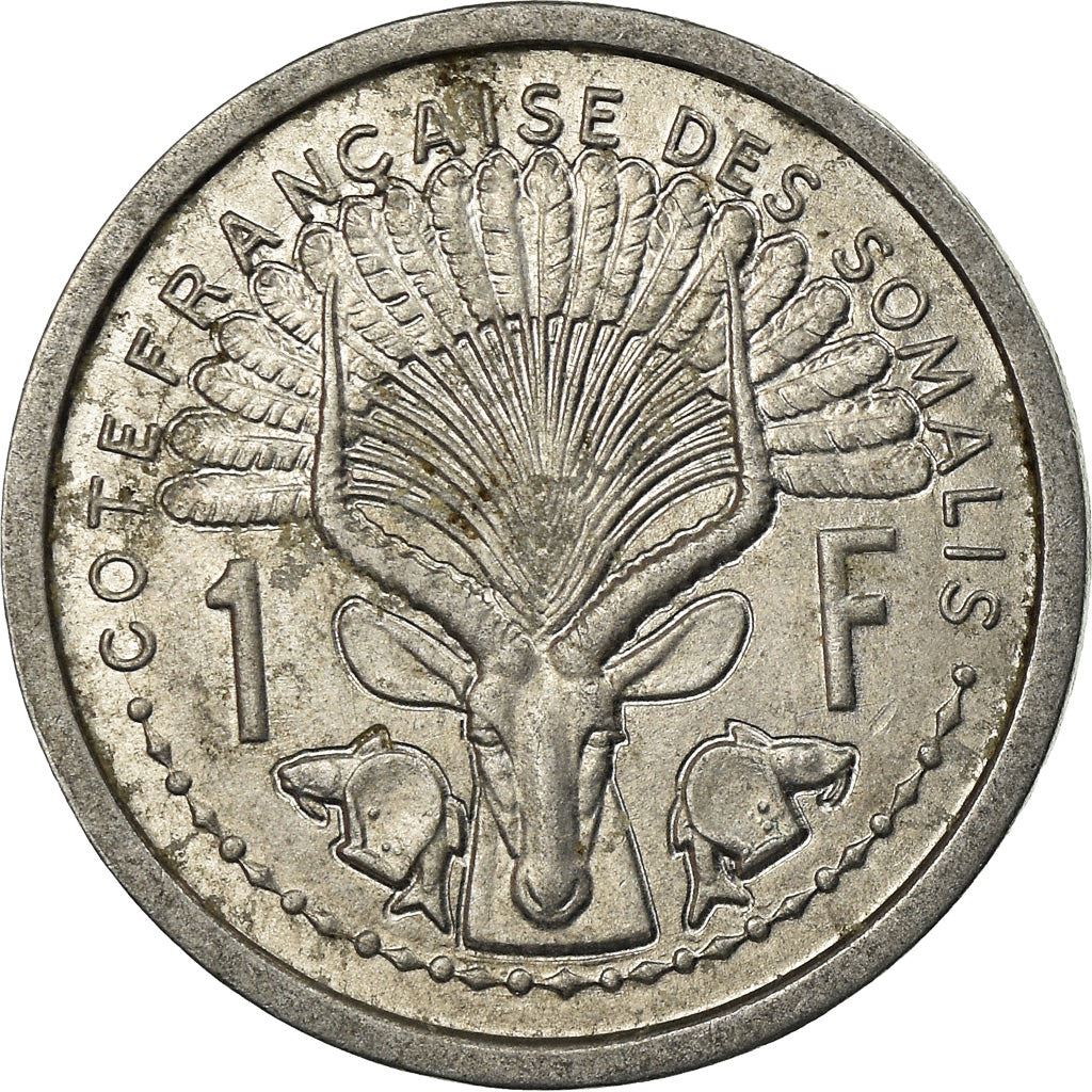 French Somaliland | 1 Franc Coin | Marianne | Waterbuck | Km:8 | 1959 - 1965