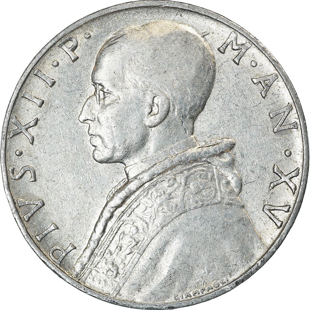 Vatican City | 10 Lire Coin | Pius XII | Km:52 | 1951 - 1958